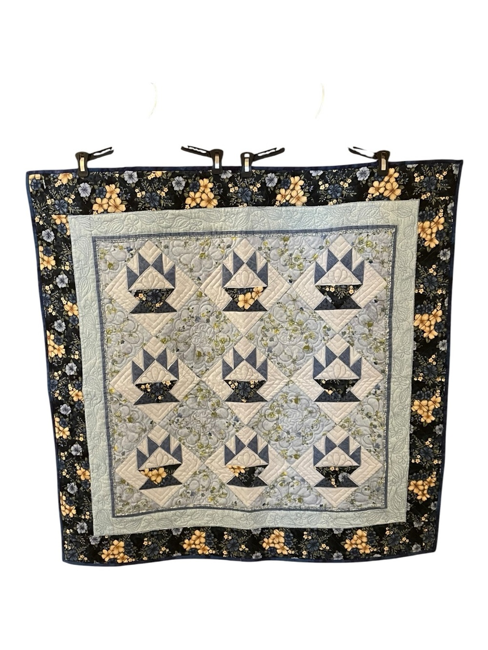 Handmade Quilt "Baskets of Friendship" Nine Intricate Traditional Basket Blocks